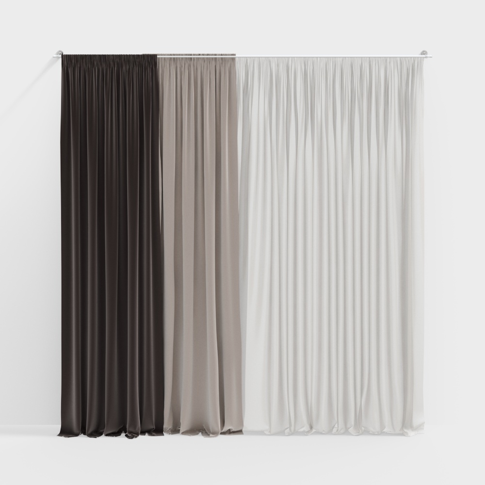 Rideaux modernes de couleur claire