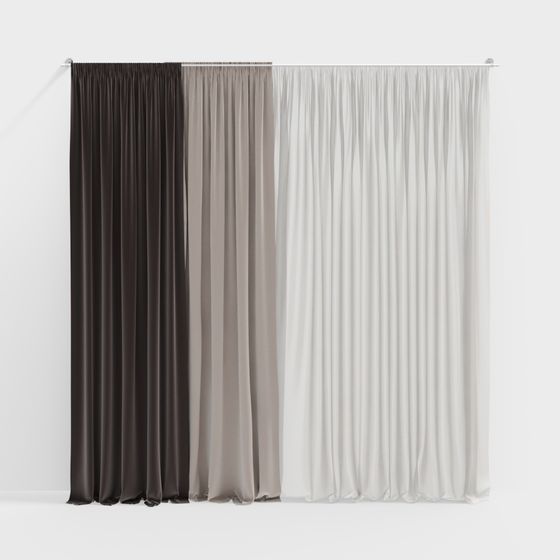 Rideaux modernes de couleur claire