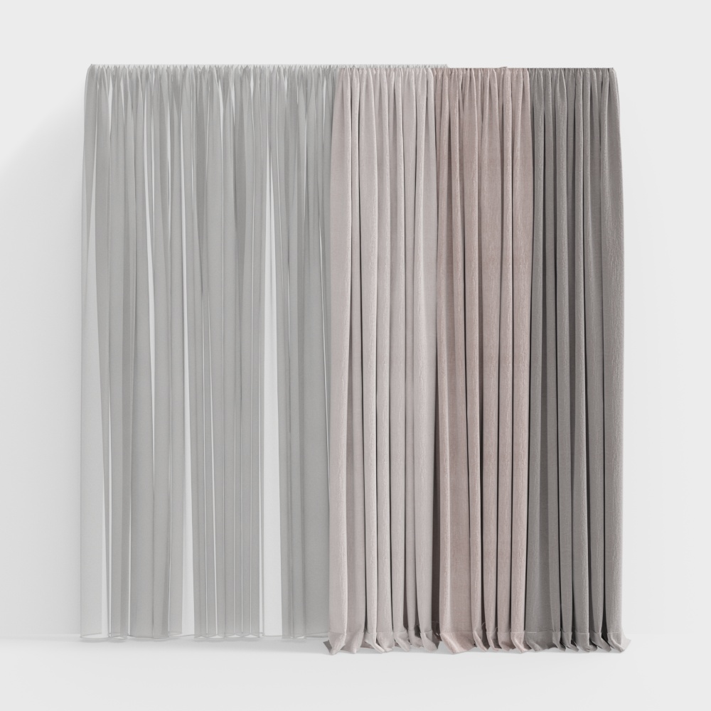 Rideaux modernes de couleur claire