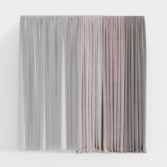 Rideaux modernes de couleur claire