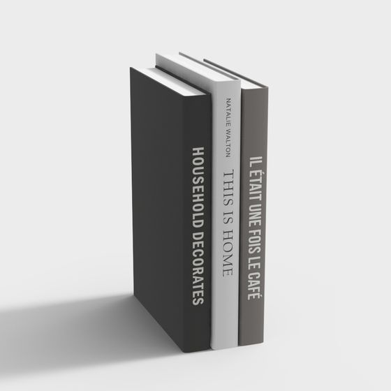 Elegant Low-Poly Book 3D model for Interior Design