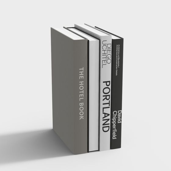 Elegant Book Series 3D Model for Modern Design