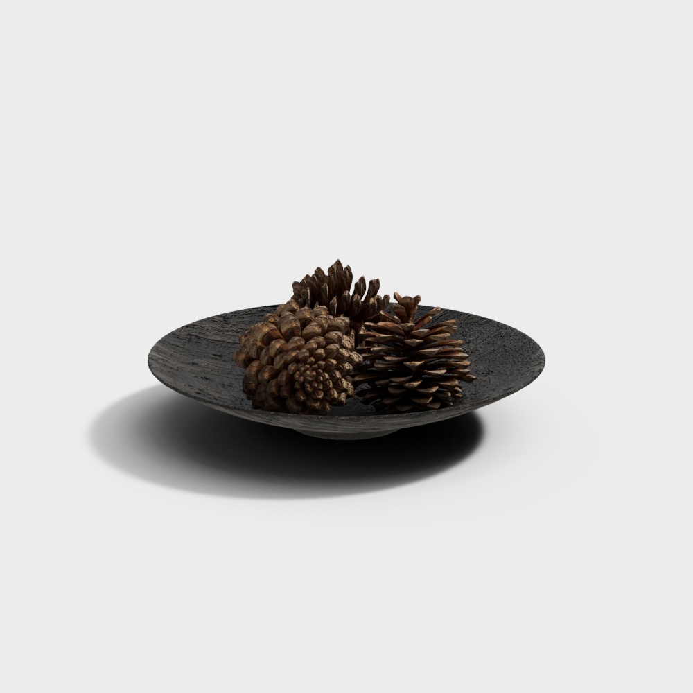 Forest Melody 3D Model – Low Poly Pine Cone Design