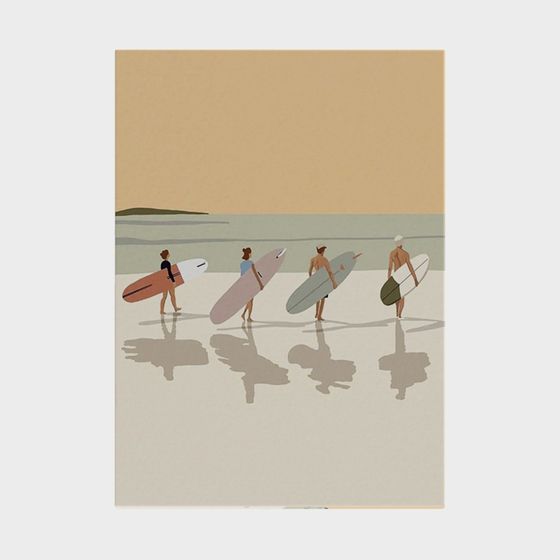 Surfers on the Beach 3D Model for Creative Projects