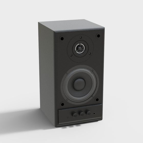 Stylish 3D Speaker Model with Unique Design