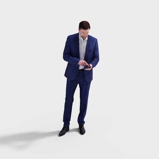 Businessman Low Polygon 3D Model