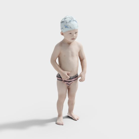 Childlike Pool Angel 3D model