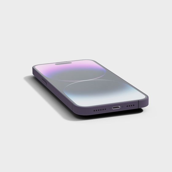 Purple iPhone 3D Model