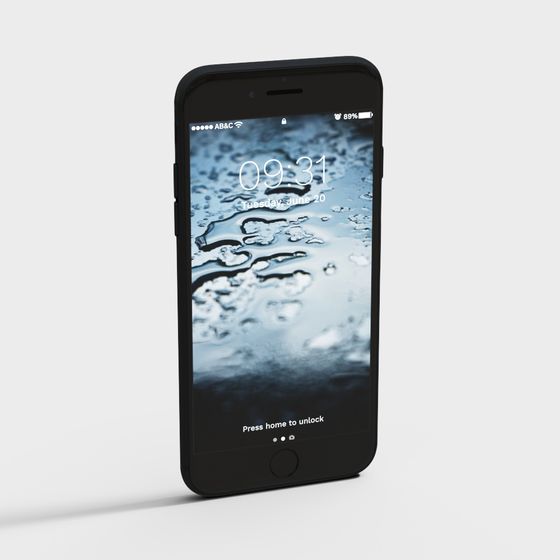 Stylish Black Smartphone 3D Model for Creatives
