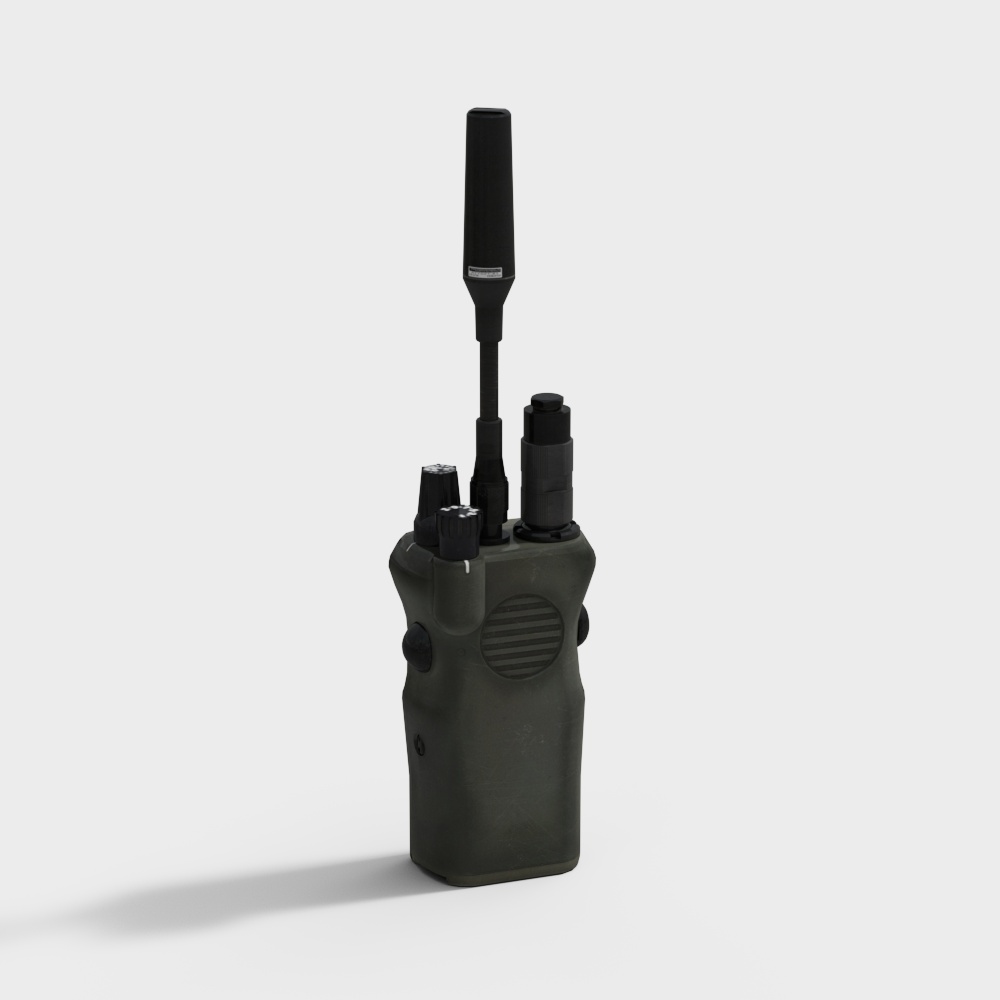 Military Walkie-Talkie 3D model with Low Poly Design