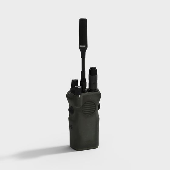 Military Walkie-Talkie 3D model with Low Poly Design