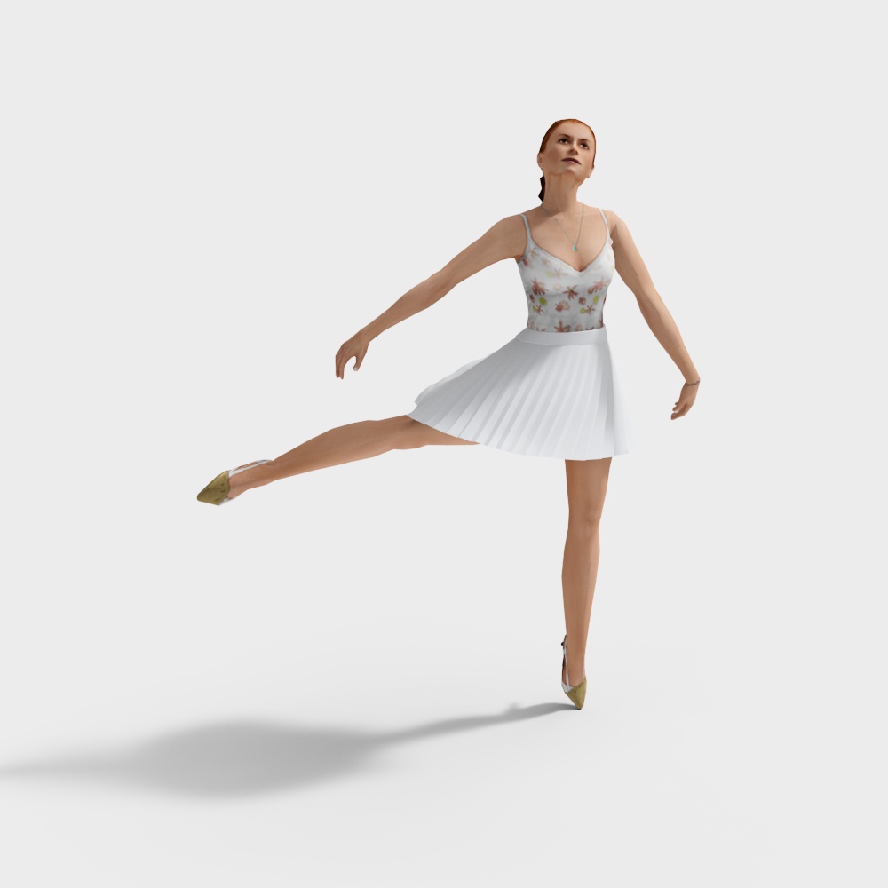 Elegant Dancer 3D model for Stunning Visuals