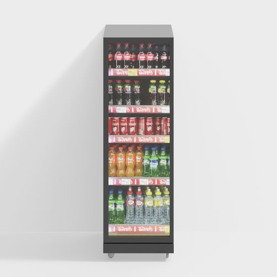 Mini Fridge 3D Model - Stylish and Functional Design