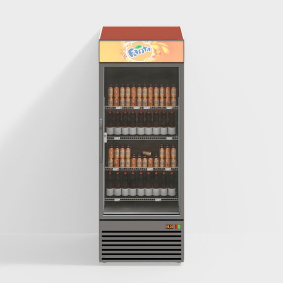 Modern Retail Refrigerator 3D model