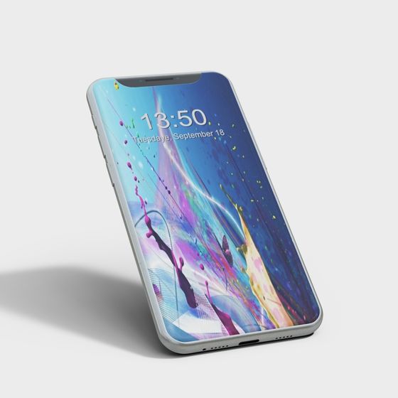 Futuristic Low-Poly Smartphone 3D model