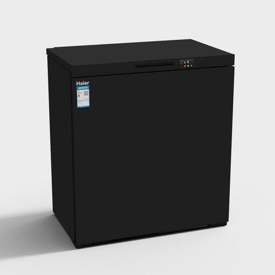 Elegant Haier Refrigerator 3D model for Modern Interiors