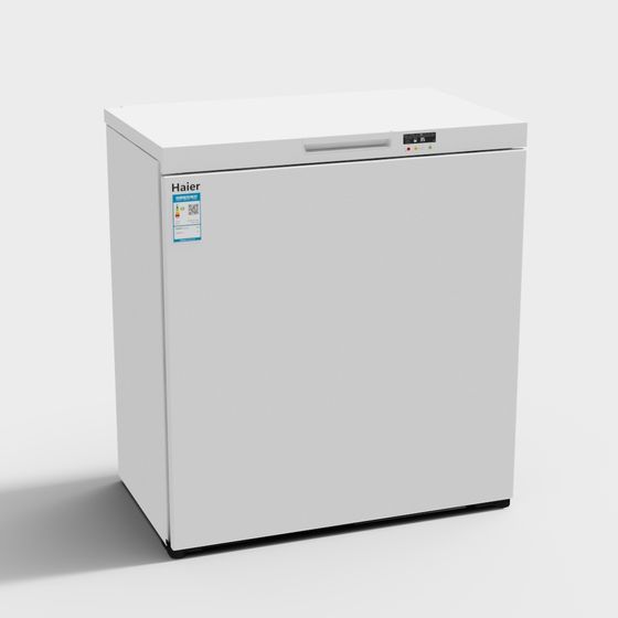 Minimalist Haier Refrigerator 3D Model