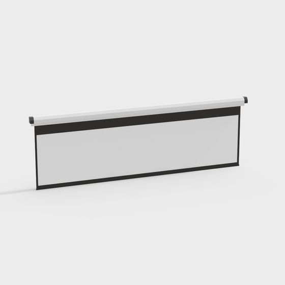 Projection Screen 3D Model in Black