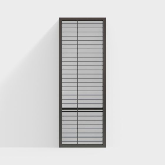 Minimalist Shutter Door 3D Model Design