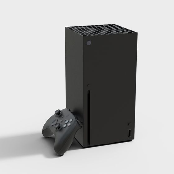 High-Detail Game Console and Controller 3D model