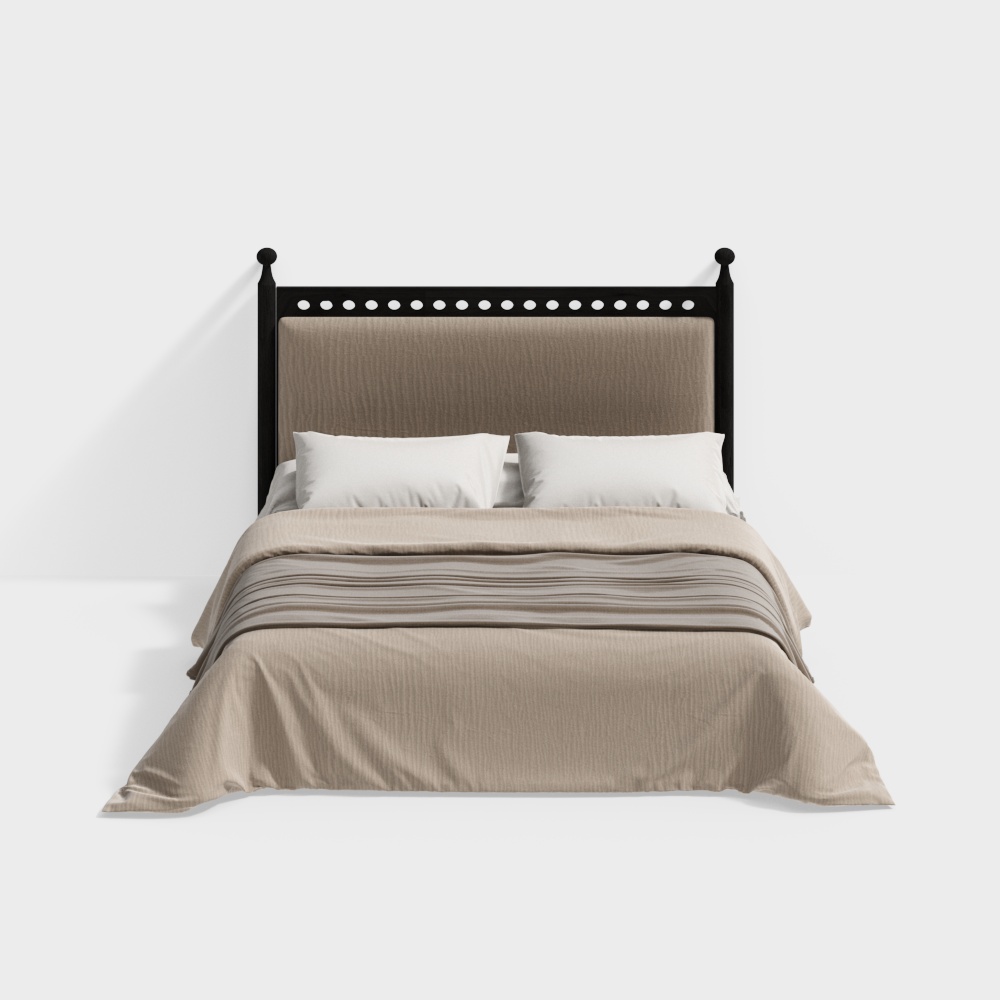 Cama Doble Antigua Simple y Minimalista