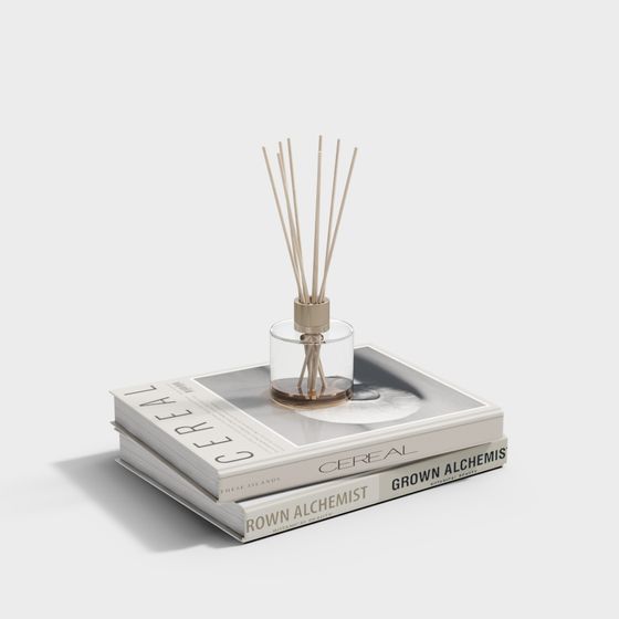 Aromatherapy Bottle and Book Combination 3D Model
