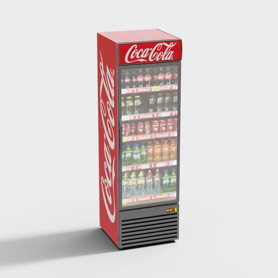 Classic Coca-Cola Fridge 3D model