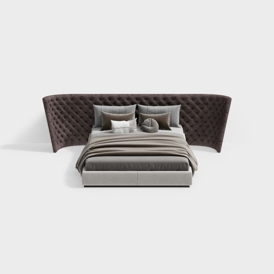 Urban Comfort Bed 3D model for Modern Spaces