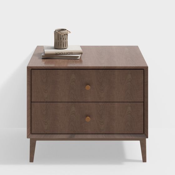 Mid-Century Modern Nightstand 3D model