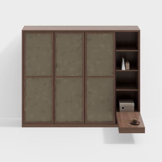 Stylish Minimalist Storage Cabinet 3D model