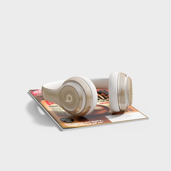 Stylish Low-Poly 3D Headphone Model