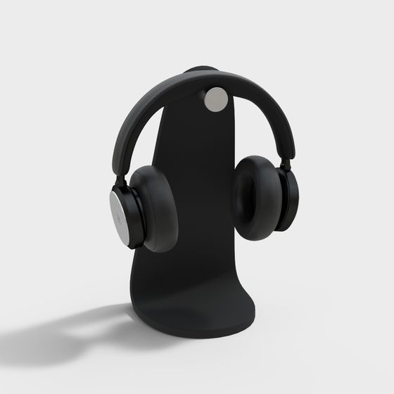 Sleek Headphone Stand 3D model for Designers