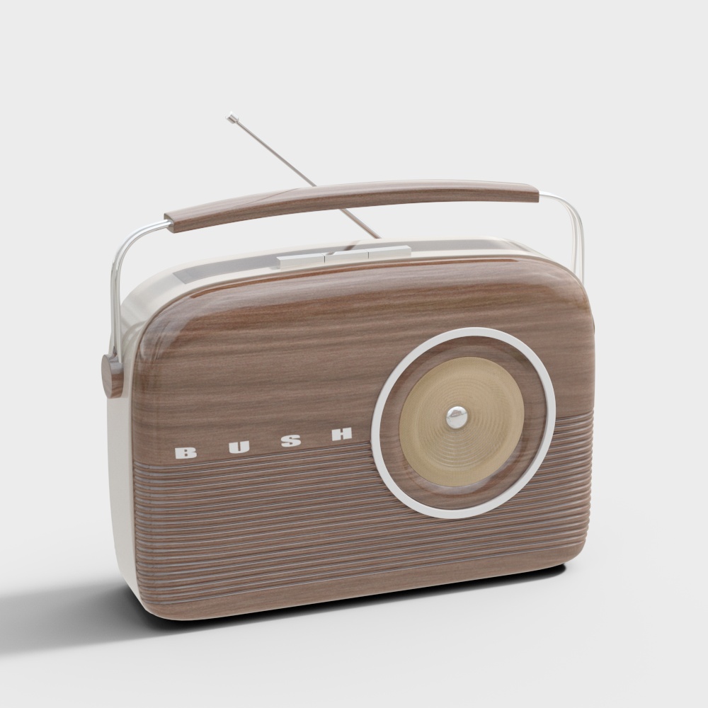 Vintage-Inspired Bush Radio 3D model