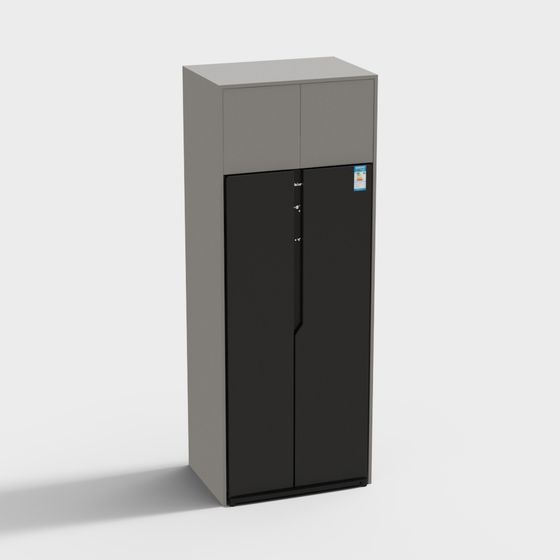 Contemporary Minimalist Storage Cabinet 3D model