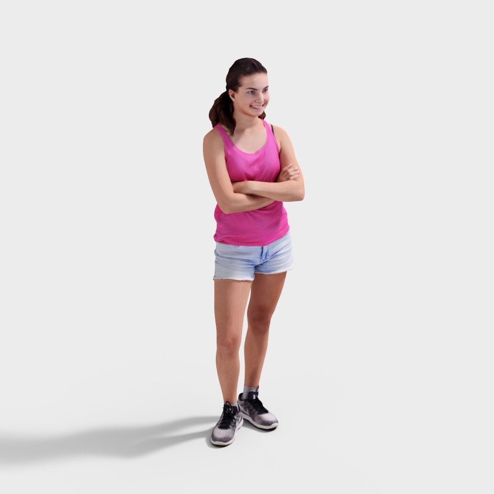 Ragazza con Abiti Rosa