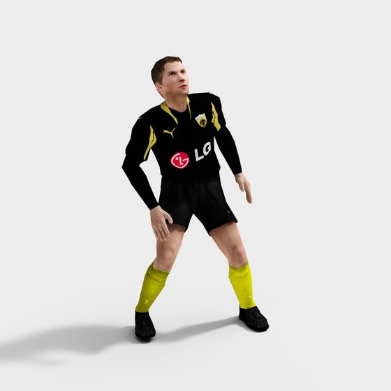 Realistic Football Player 3D Model