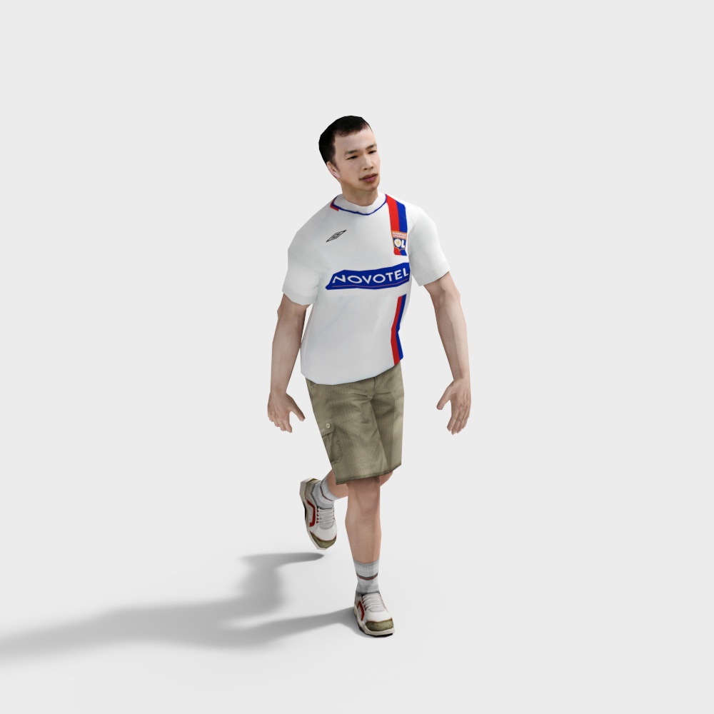 Stylish Low-Poly 3D Character Model