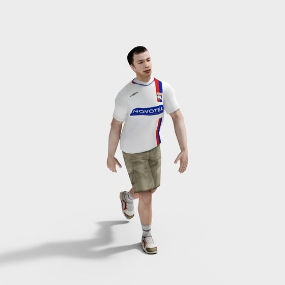 Stylish Low-Poly 3D Character Model