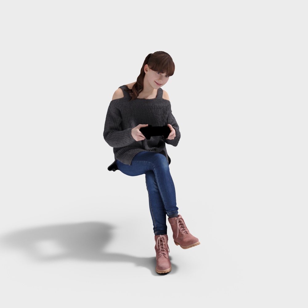 Urban Explorer Low Poly 3D Model