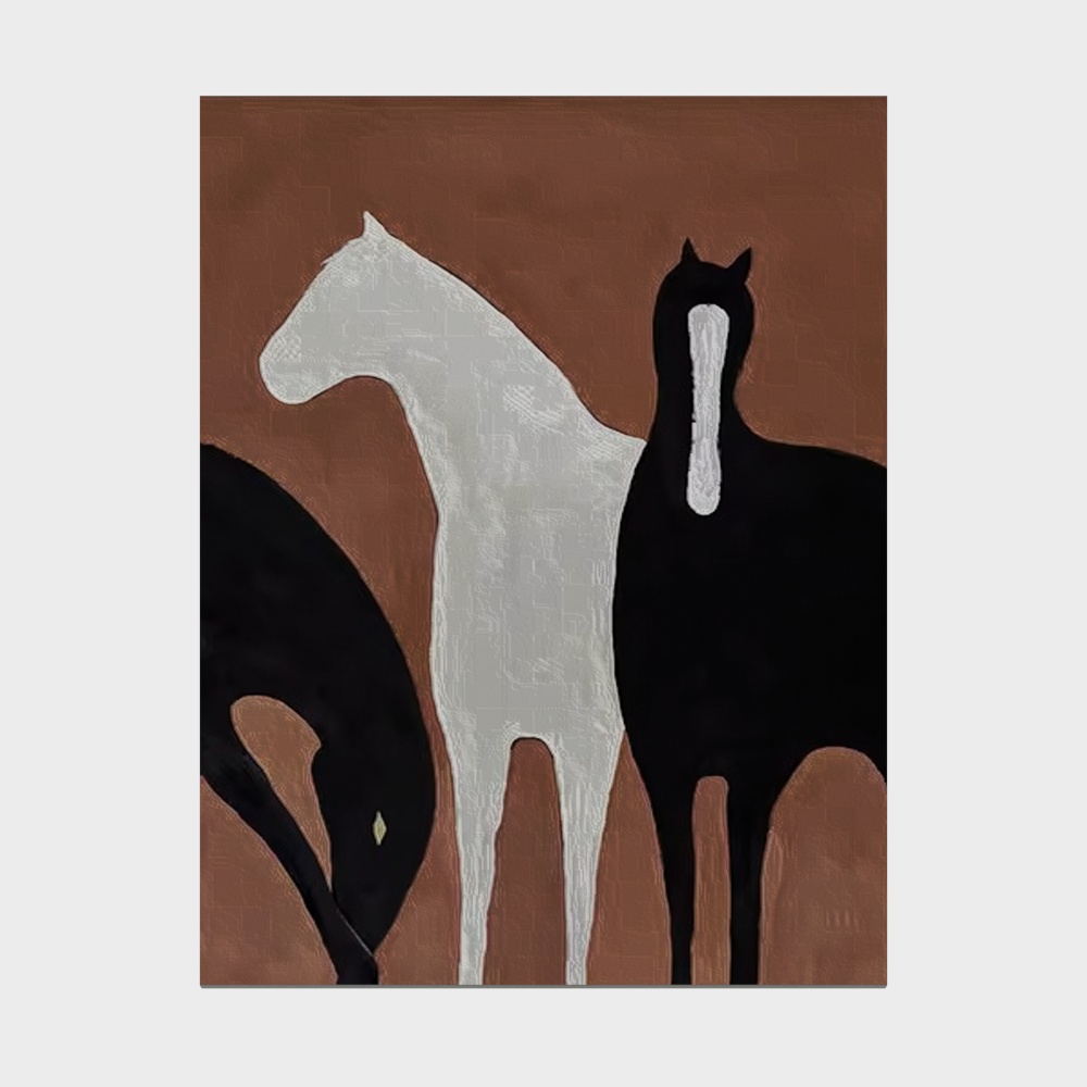 High-Detail Low-Poly Horses 3D Model – Stylized Animal Set