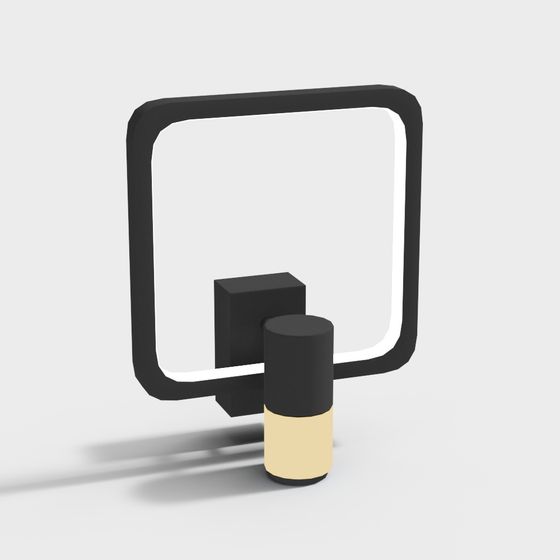 Stylish Square Frame with Lever 3D model