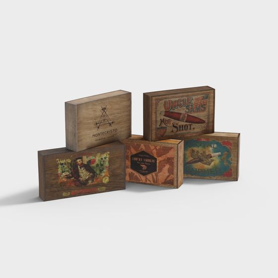 Cigar Box Collection 3D model