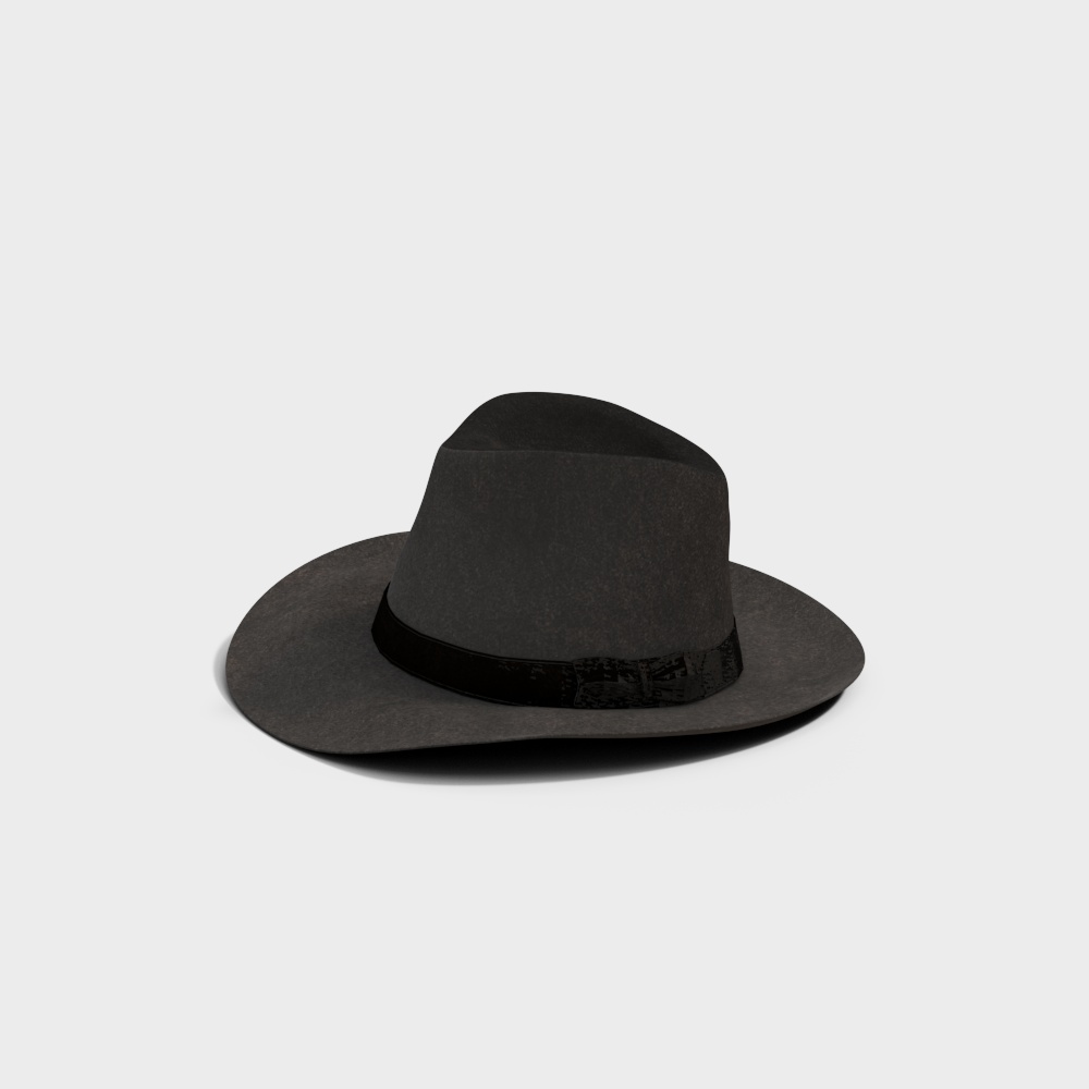 Vintage Style Jazz Hat 3D model