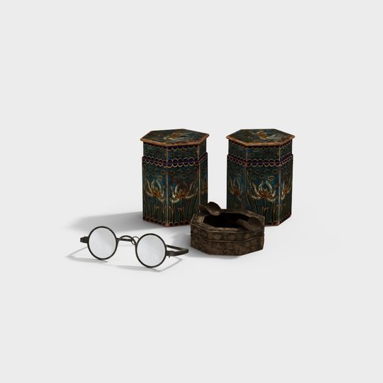 Ornement de rangement pour lunettes moderne du milieu du siècle