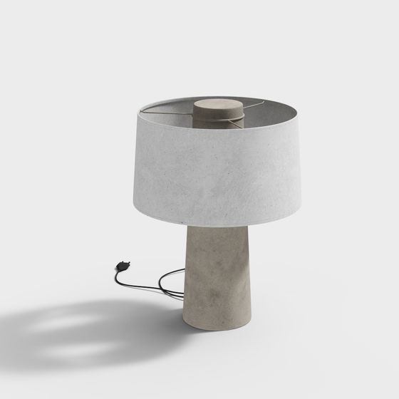 Contemporary Concrete Table Lamp 3D model