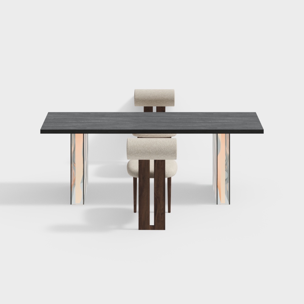 Solid Wood Table and Chair Set