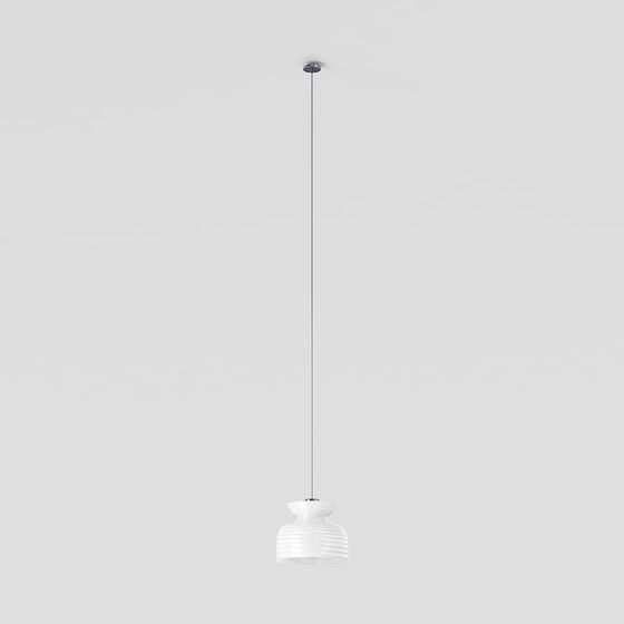 Sleek Streamlined Pendant Light 3D model