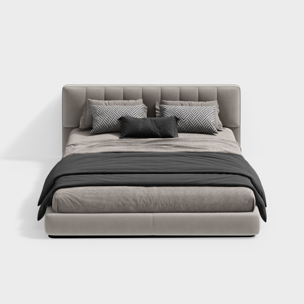 เตียงคู่สไตล์ยุโรปมินิมอล