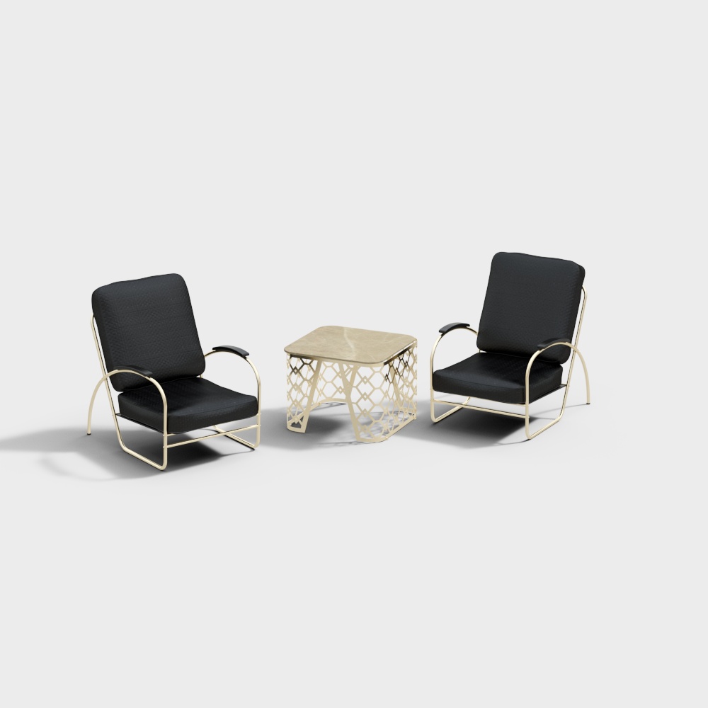 Modern Lounge Table and Chair Set