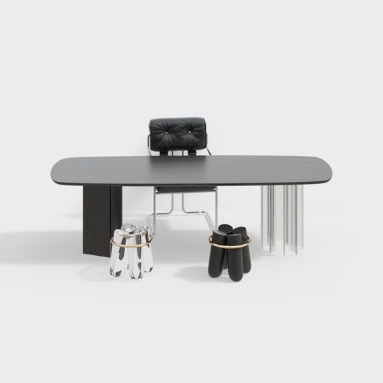 Stylish Urban Office Desk 3D model for Modern Workspaces